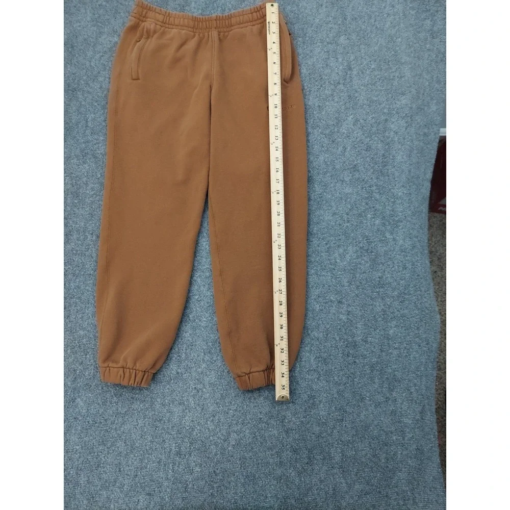 Vtg Adidas Human Race Sweatpants Joggers Mens Medium Brown Fleece Pockets